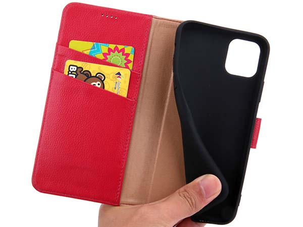 Premium Leather Wallet Case for Apple iPhone 11 - Pink