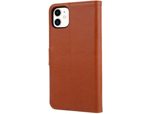 Premium Leather Wallet Case for Apple iPhone 11 - Caramel Leather Wallet Case