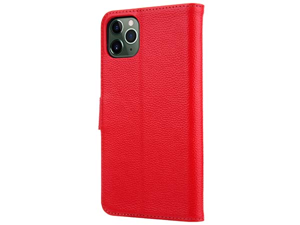 Premium Leather Wallet Case for Apple iPhone 11 Pro - Red Leather Wallet Case