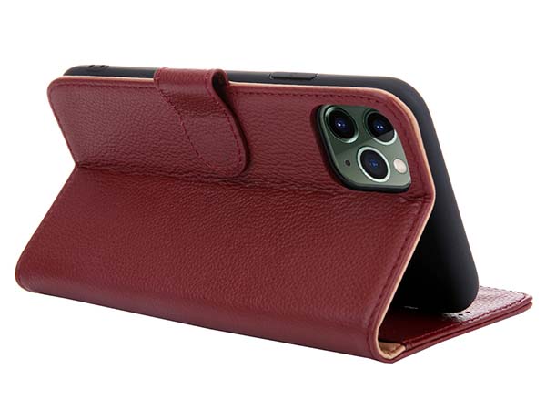 Premium Leather Wallet Case for Apple iPhone 11 Pro - Rosewood