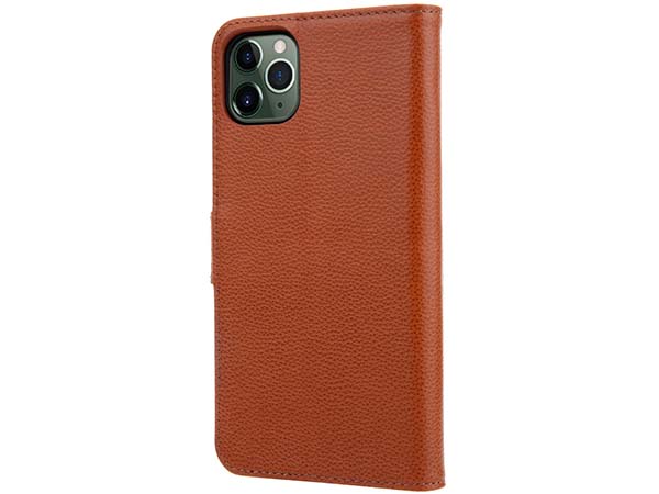 Premium Leather Wallet Case for Apple iPhone 11 Pro - Caramel Leather Wallet Case