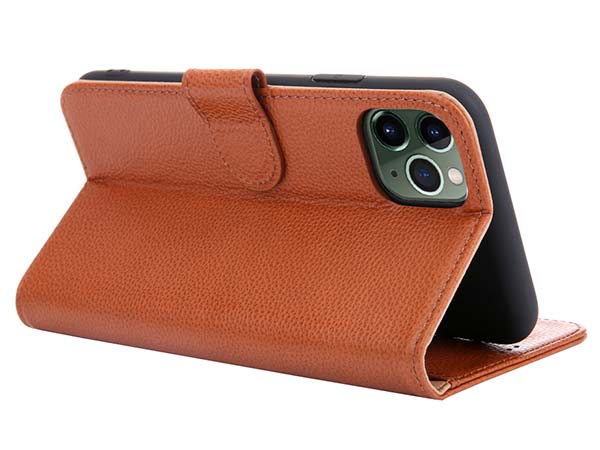 Premium Leather Wallet Case for Apple iPhone 11 Pro - Caramel
