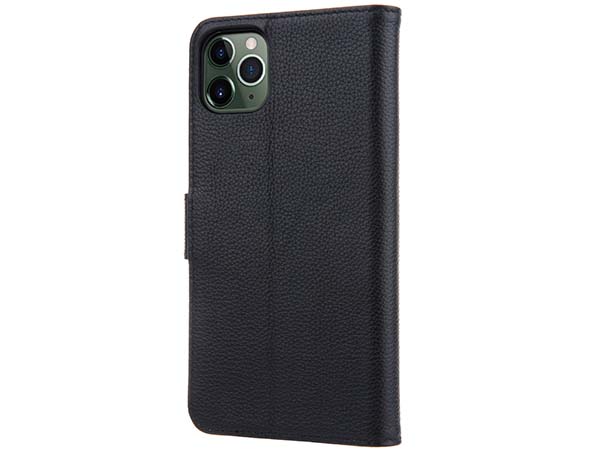 Premium Leather Wallet Case for Apple iPhone 11 Pro - Black Leather Wallet Case
