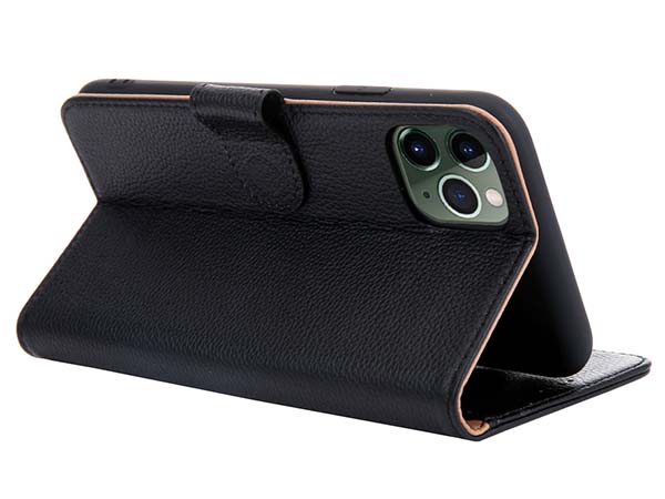 Premium Leather Wallet Case for Apple iPhone 11 Pro - Black