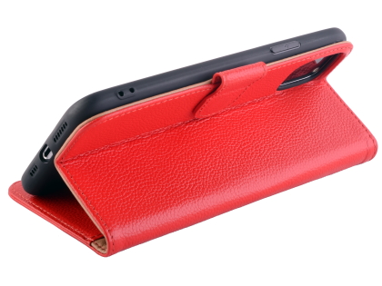 Premium Leather Wallet Case for Apple iPhone 11 Pro Max - Red