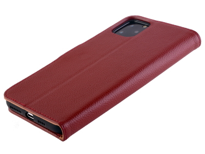Premium Leather Wallet Case for Apple iPhone 11 Pro Max - Rosewood Leather Wallet Case