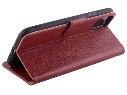 Premium Leather Wallet Case for Apple iPhone 11 Pro Max - Rosewood