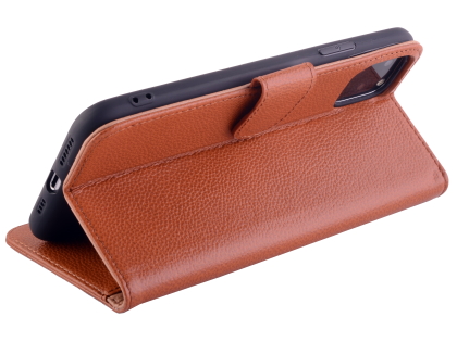 Premium Leather Wallet Case for Apple iPhone 11 Pro Max - Caramel
