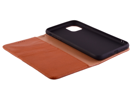 Premium Leather Wallet Case for Apple iPhone 11 Pro Max - Caramel