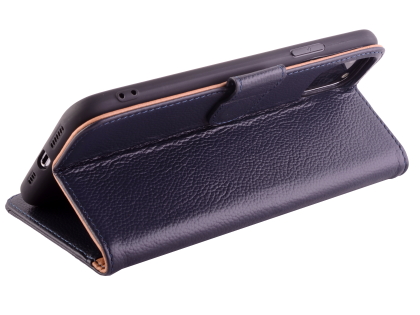 Premium Leather Wallet Case for Apple iPhone 11 Pro Max - Midnight Blue