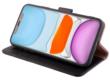 Premium Leather Wallet Case for Apple iPhone 11 Pro Max - Black