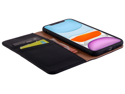 Premium Leather Wallet Case for Apple iPhone 11 Pro Max - Black