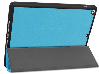 Premium Slim Synthetic Leather Flip Case with Stand for iPad 7/8th Gen - Sky Blue