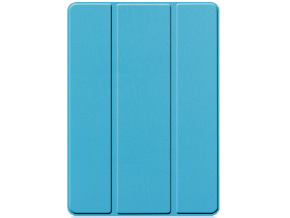 Premium Slim Synthetic Leather Flip Case with Stand for iPad 7/8th Gen - Sky Blue