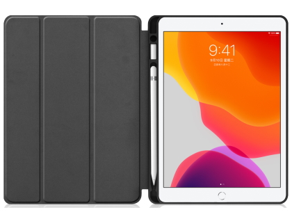 Premium Slim Synthetic Leather Flip Case with Stand for iPad 7/8th Gen - Green