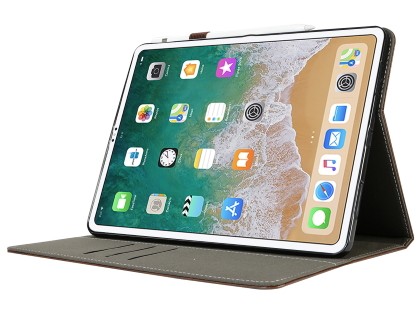 Synthetic Leather Flip Case with Stand for iPad 7th Gen - Rosewood