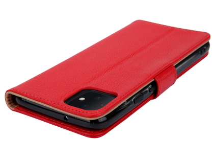 Premium Leather Wallet Case for Google Pixel 4XL - Red