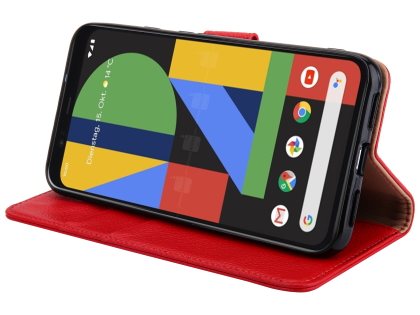 Premium Leather Wallet Case for Google Pixel 4XL - Red