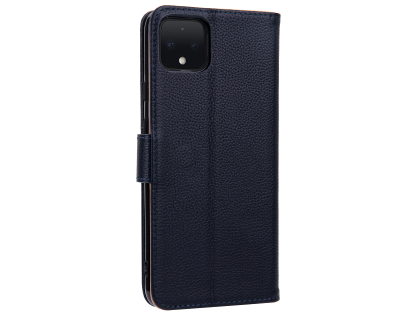 Premium Leather Wallet Case for Google Pixel 4XL - Midnight Blue Leather Wallet Case