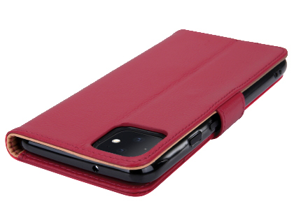 Premium Leather Wallet Case for Google Pixel 4 - Pink