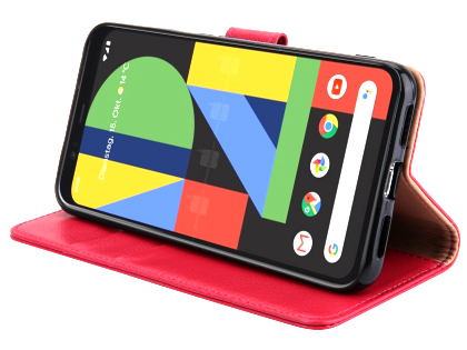 Premium Leather Wallet Case for Google Pixel 4 - Pink