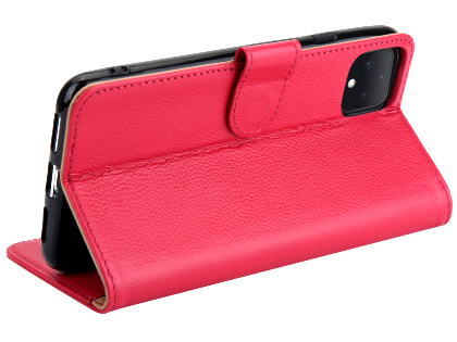 Premium Leather Wallet Case for Google Pixel 4 - Pink