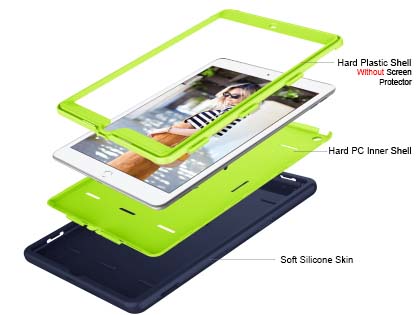 Impact Case for iPad 7/8th Gen - Navy/Green