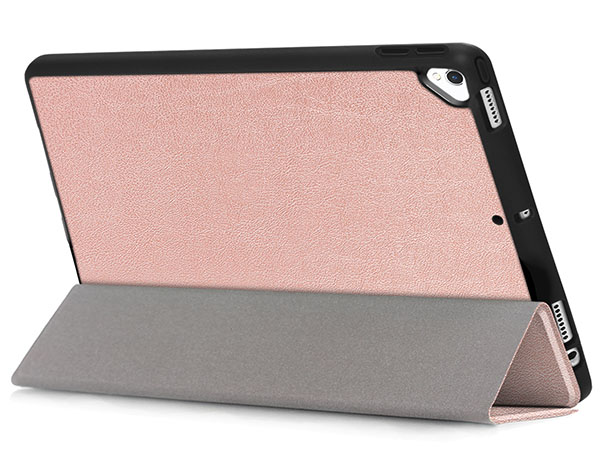 Synthetic Leather Flip Case with Stand for iPad Pro 10.5 - Rose Gold Leather Flip Case