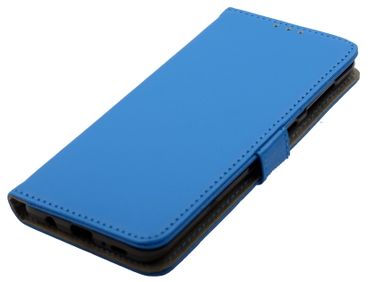 Synthetic Leather Wallet Case with Stand for Samsung Galaxy A90 5G - Blue