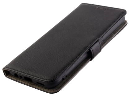 Synthetic Leather Wallet Case with Stand for OPPO A9 2020 - Black