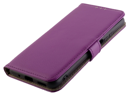 Synthetic Leather Wallet Case with Stand for Huawei Nova 5T - Purple