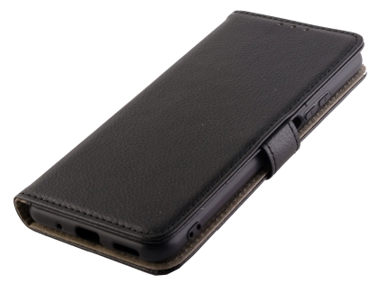 Synthetic Leather Wallet Case with Stand for Huawei Nova 5T - Black