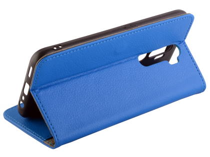 Synthetic Leather Wallet Case with Stand for OPPO A5 2020 - Blue