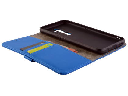 Synthetic Leather Wallet Case with Stand for OPPO A5 2020 - Blue