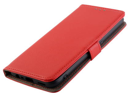 Synthetic Leather Wallet Case with Stand for OPPO A5 2020 - Red