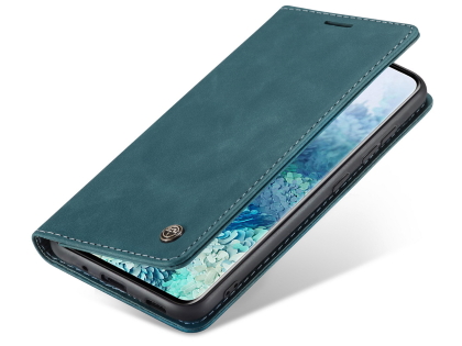 CaseMe Slim Synthetic Leather Wallet Case with Stand for Samsung Galaxy S20 Ultra - Teal