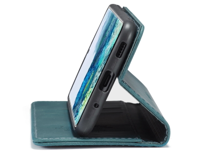 CaseMe Slim Synthetic Leather Wallet Case with Stand for Samsung Galaxy S20 Ultra - Teal