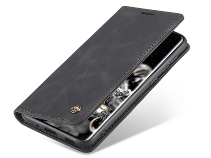 CaseMe Slim Synthetic Leather Wallet Case with Stand for Samsung Galaxy S20 Ultra - Charcoal