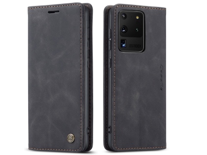 CaseMe Slim Synthetic Leather Wallet Case with Stand for Samsung Galaxy S20 Ultra - Charcoal