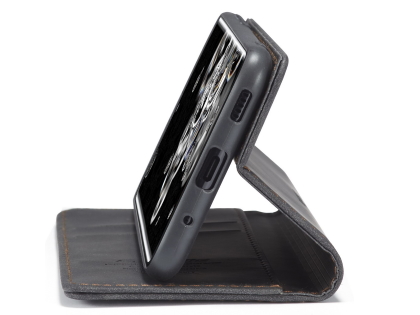 CaseMe Slim Synthetic Leather Wallet Case with Stand for Samsung Galaxy S20 Ultra - Charcoal
