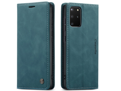 CaseMe Slim Synthetic Leather Wallet Case with Stand for Samsung Galaxy S20+ - Teal