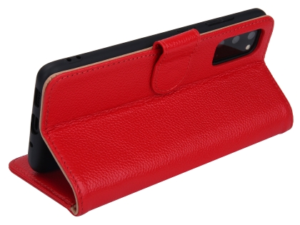 Premium Leather Wallet Case for Samsung Galaxy S20 - Red