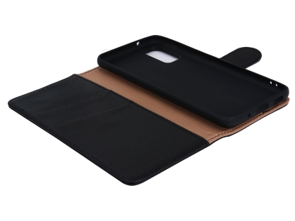 Premium Leather Wallet Case for Samsung Galaxy S20 - Black