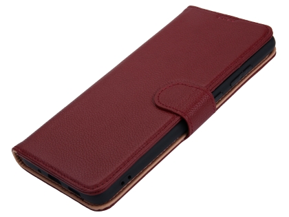 Premium Leather Wallet Case for Samsung Galaxy S20 - Rosewood