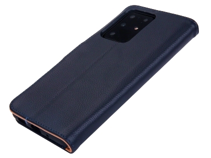 Premium Leather Wallet Case for Samsung Galaxy S20 Ultra - Midnight Blue Leather Wallet Case