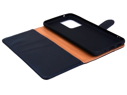 Premium Leather Wallet Case for Samsung Galaxy S20 Ultra - Midnight Blue