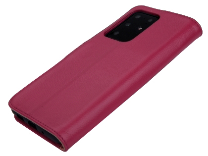Premium Leather Wallet Case for Samsung Galaxy S20 Ultra - Pink Leather Wallet Case