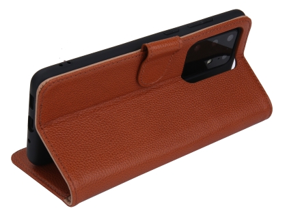 Premium Leather Wallet Case for Samsung Galaxy S20 Ultra - Caramel