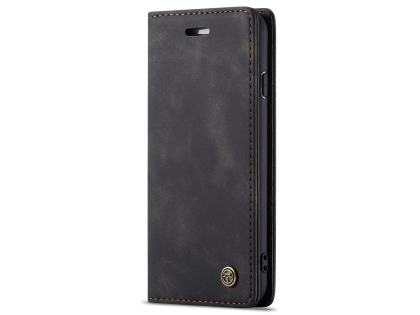 CaseMe Slim Synthetic Leather Wallet Case with Stand for iPhone 8/7 - Charcoal