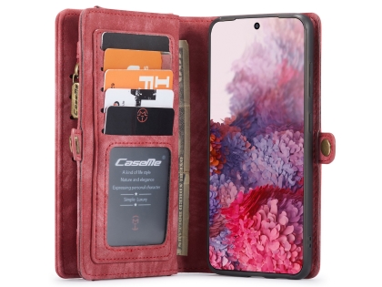 CaseMe 2-in-1 Synthetic Leather Wallet Case for Samsung Galaxy S20 - Pink/Blush